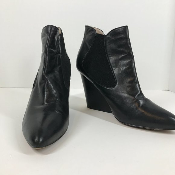 Steve by Steve Madden Black Leather Maliik Ankle boot - Picture 3 of 8